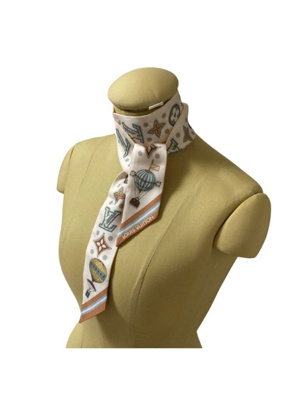 Louis Vuitton Bandeau BB From the Cloud Silk Scarf S Beige Multicolor - Picture 4 of 7